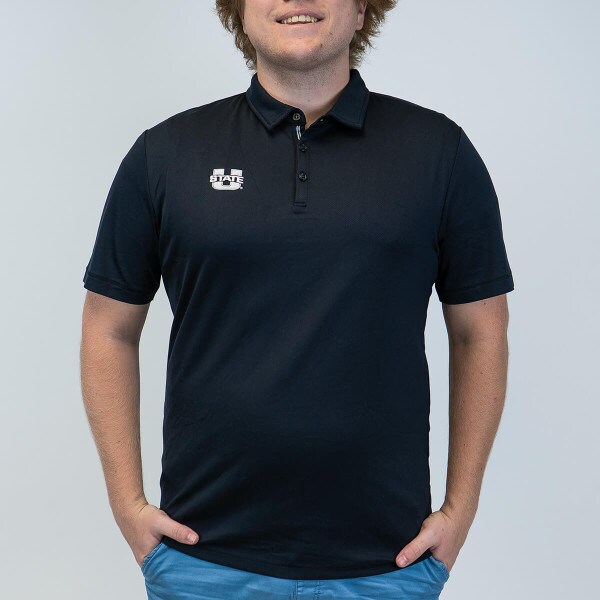 Black, U-State, Polo, Men's